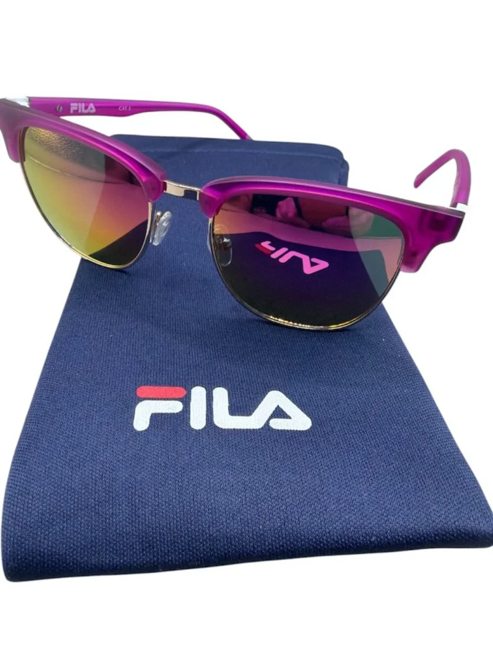 Fila Unisex Youth De Rigo Rem Sunglasses - Model SFI154 - Pink (NEW)